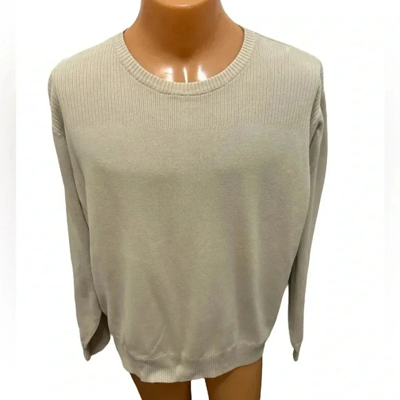 Vintage Tonal Sweatshirt Boxy Fit Levi's Crewneck Beige Mens Size XL Dad (Stain) - Picture 1 of 10